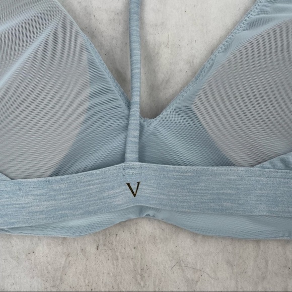 VICTORIA’S SECRET Women’s Bralette Heathered Blue removable pads Y back Large - Picture 8 of 10